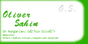 oliver sahin business card